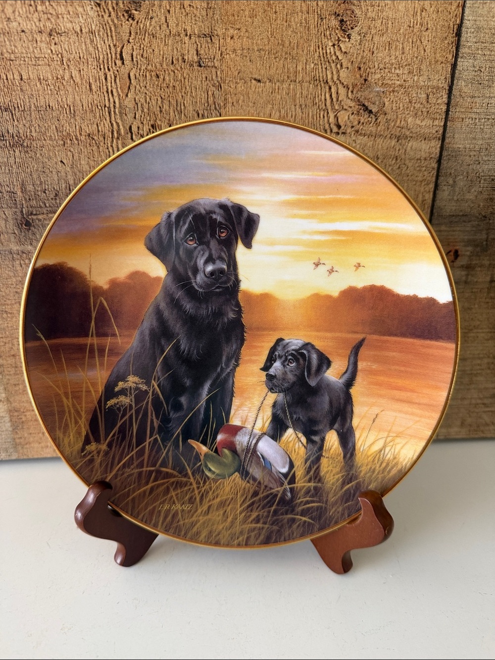The Bradford Exchange “What’s a Mother to Do” Labrador White Collector Plate